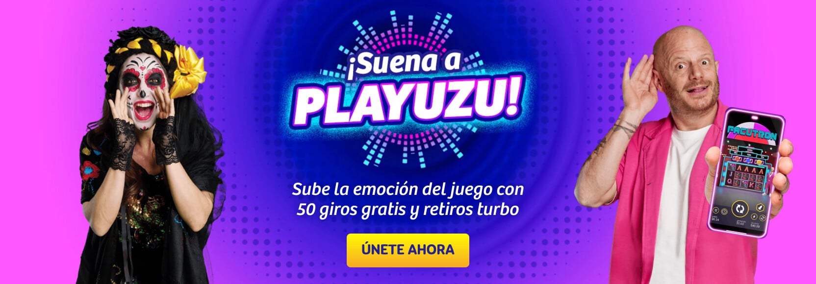¡Suena a PlayUZU! 100 giros gratis y retiros turbo